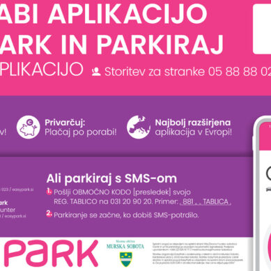 Plačilo parkirnine v Murski Soboti možno tudi brez gotovine