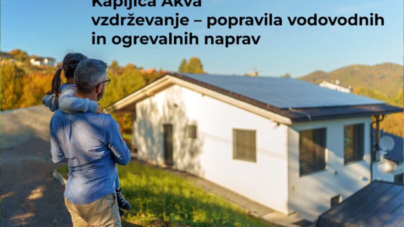 Kapljica Akva, vzdrževanje – popravila vodovodnih in ogrevalnih naprav